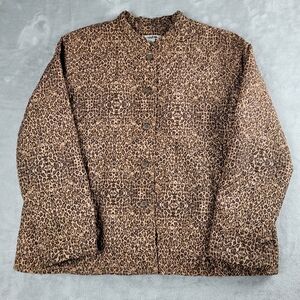Natalie & Me Women's Quilted Jacket Animal Print Lightweight Plus Size 2X